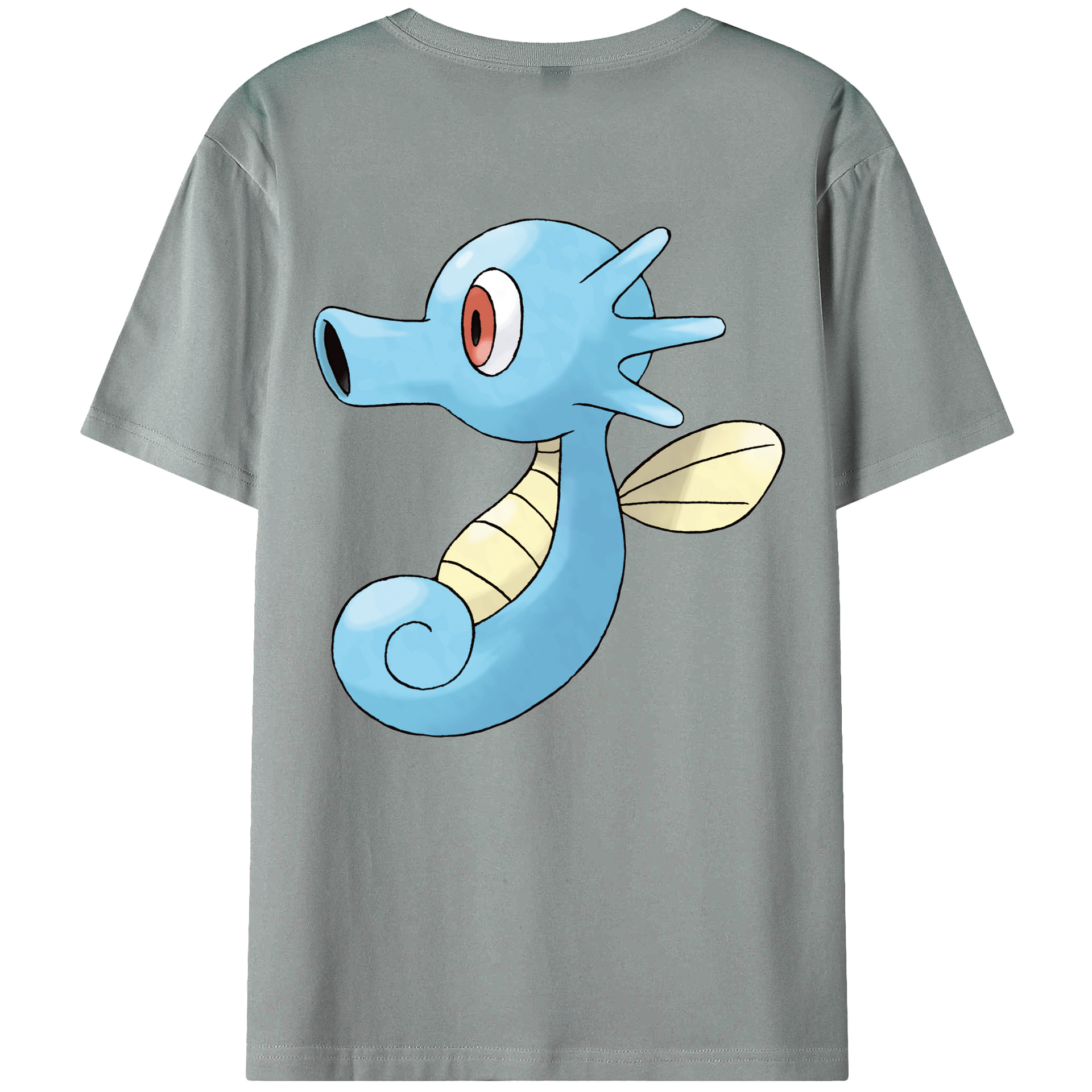 （画像用） ポケットモンスター Pokémon 綿100％ メンズ半袖Tシャツ（バックプリント） 通気性